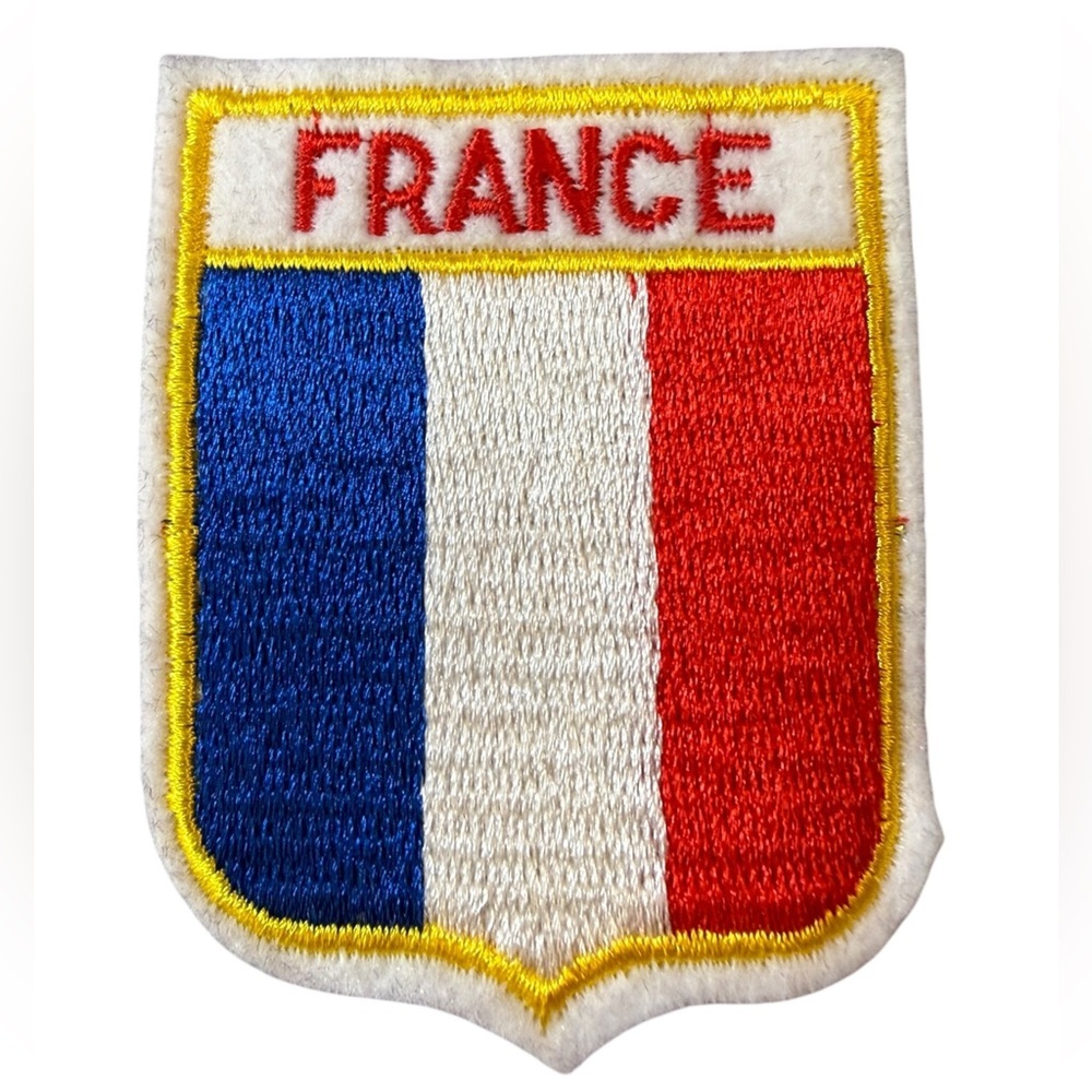 Vintage France Flag Embroidered Travel Patch - late 1990s-early 2000s